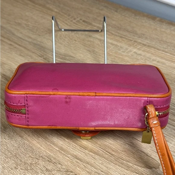 Coach 65th Anniversary Legacy Pink and Orange Wristlet Jewelry Bag - Picture 7 of 16